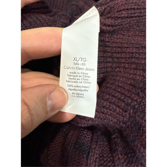 Calvin Klein Men’s Zip Cardigan Sweater sz XL - Picture 7 of 7